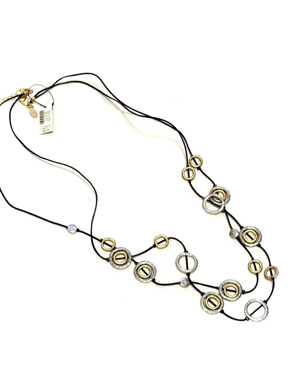 Chico's Two Tone Circle Station Necklace